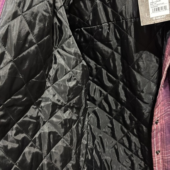 Ariat Rebar Flannel Hooded Shacket,shirt/jacket snap front,pockets,warm workwear - Picture 9 of 14